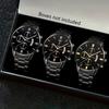 3 Pcs/Set Casual Fashion Men's Watch Men's Watch Set Quartz Watch Perfect Gift for Men