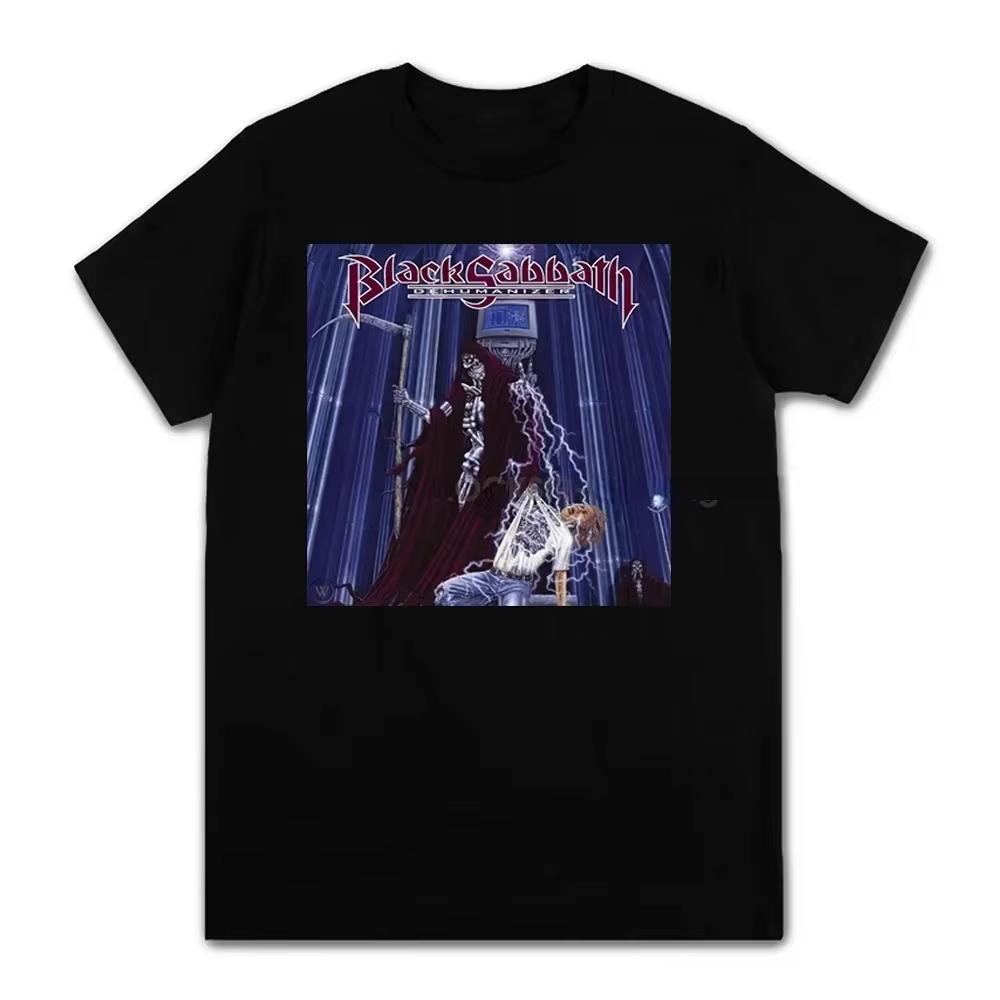 2025 Лето Черная Металлическая Рок-группа Футболка Мужская Женская Мода Повседневная Графическая С коротким рукавом С коротким рукавом Размер Футболка Унисекс