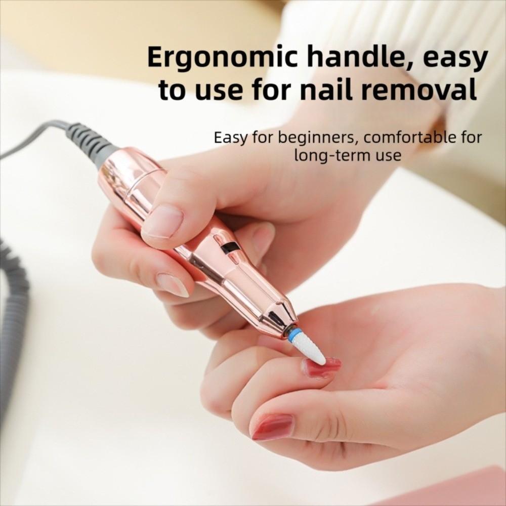 1Set Rechargeable Electric Nail Grinder Portable Nail Drill Kits Nail Polisher Nail Tools
