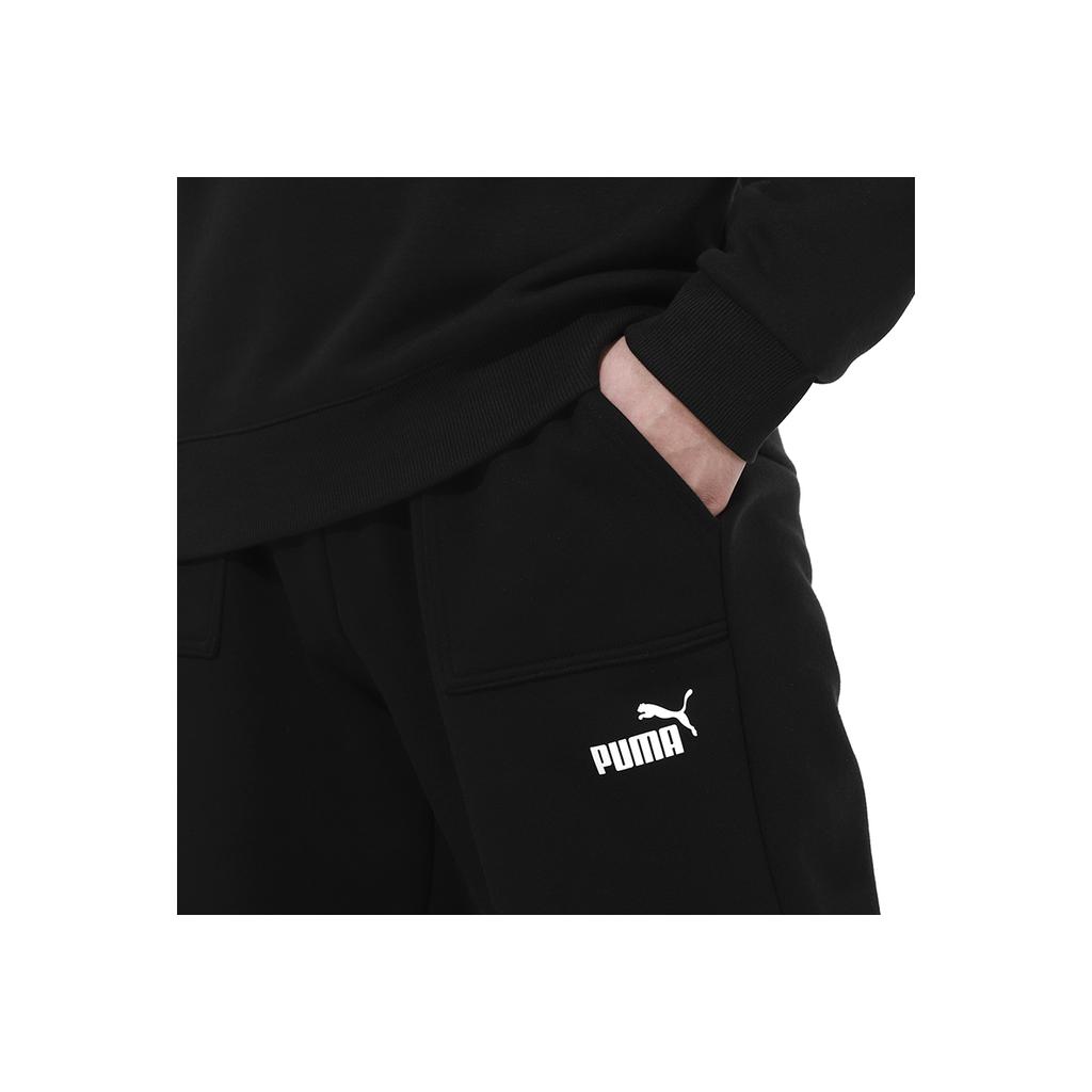 Puma Logo Sweatpants Men Bottoms Black 534935-01