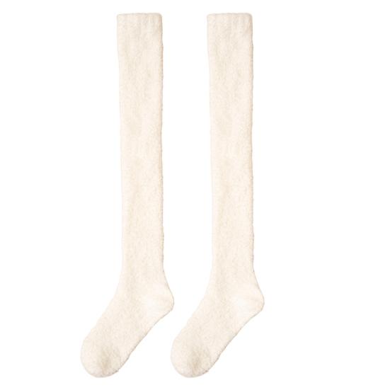 Women Thigh High Socks Extra Long Soft Leg Warmers Fuzzy Over Knee Boot Stockings Fleece Warm Plush Socks