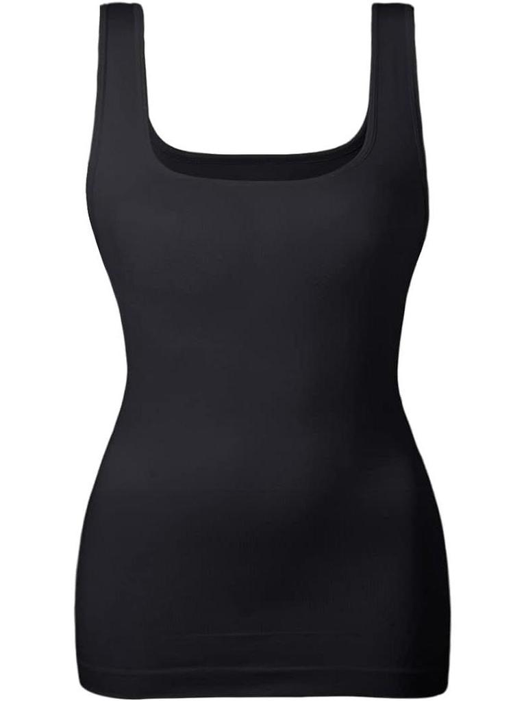 Женская европейская и американская утягивающая майка-комбинация с квадратным вырезом – Контроль живота, Формирование фигуры, Бесшовный жилет