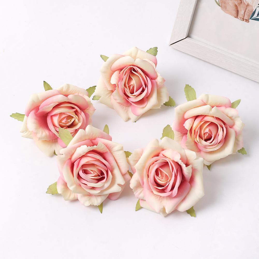 5/10Pcs Rose Artificial Flower Silk Fake Flowers Home Decor Garden Wedding Party Decoration DIY Craft Garland Gift Accessories