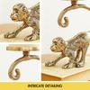 Metal Monkey Pillar Candle Holder Gift Hamper, Festive Gifting Showpiece for Birthday, Housewarming, Anniversary (Set of 2), Gold