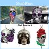 Acrylic Flat Car Interior Hanging Ornament Rose Skull Halloween Decoration Party