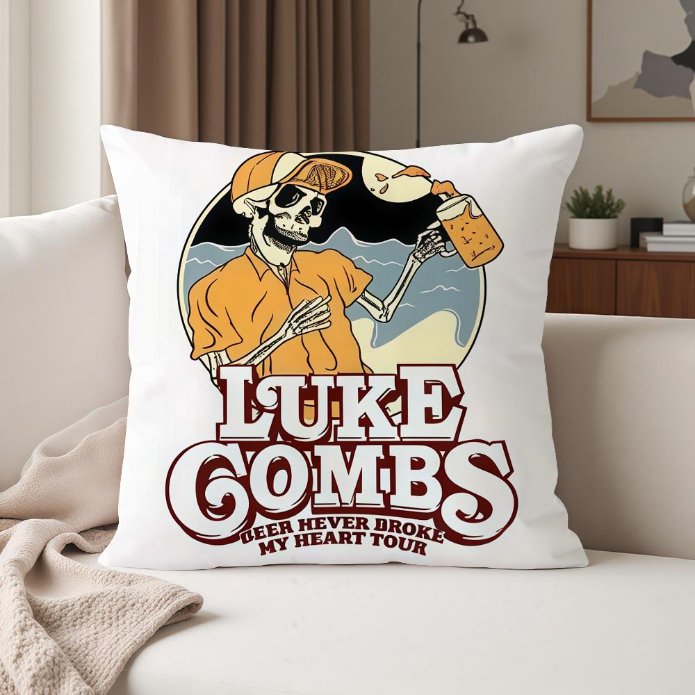 Singer L-Luke Combs Pillow Case Suitable For Bedrooms Living Rooms Cars Home Decoration