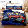 Cartoon Blaze And Monster Machines Speed Bedding Set Boys Girls Twin Queen Size Duvet Cover Pillowcase Bed Boys Adult