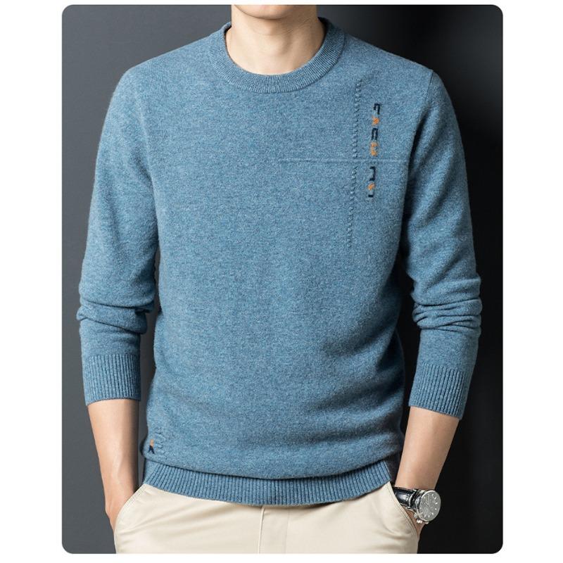 Осенний новый мужской красивый корейский стиль молодежный модный шерстяной свитер с повседневным свитером для мужчин