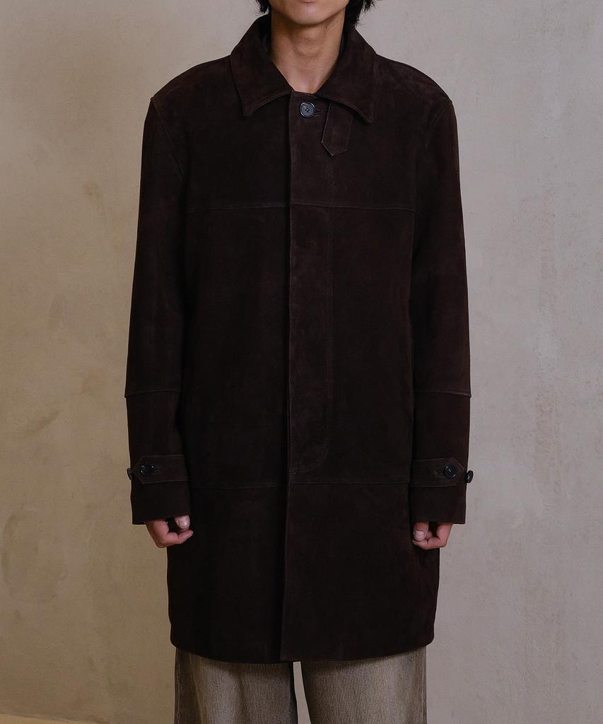 Divein India Goat Suede Car Coat (Brown)
