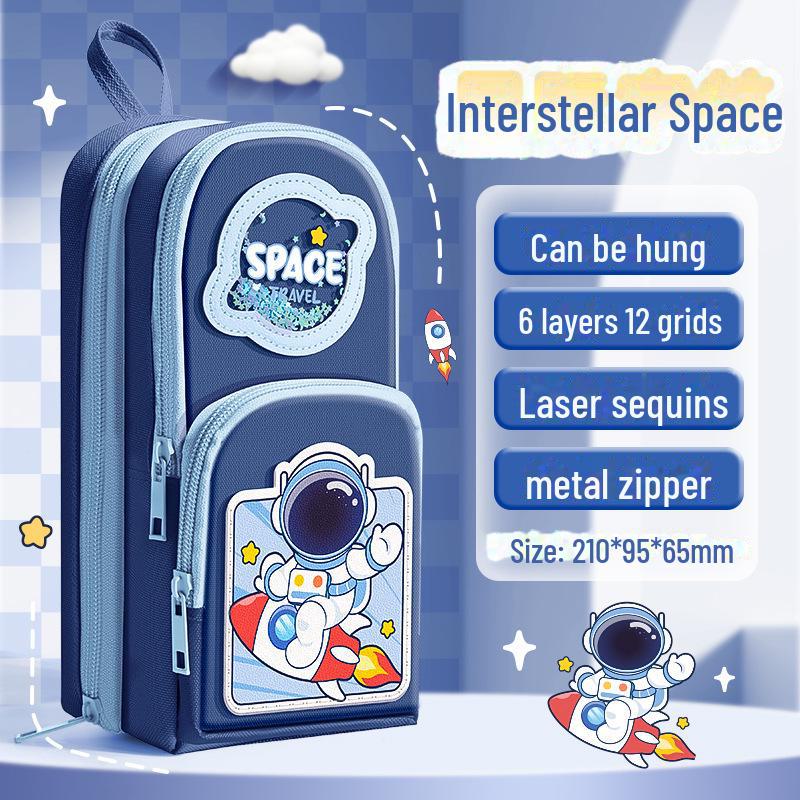 Пенал для детей с рисунком «Кремовый медведь» — большая вместимость, устойчивость к грязи, милый и креативный дизайн для учеников начальной школы