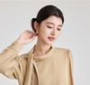 100% Lyocell shirt temperament, ribbon long sleeved women's 2025 spring shirt, high-end small shirt top