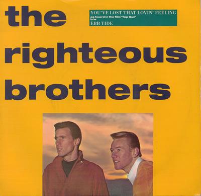 7-дюймовая пластинка RIGHTEOUS BROTHERS - You've Lost That Lovin' Feeling / E PO116 Verve Records 1990 UK Рок Б/У