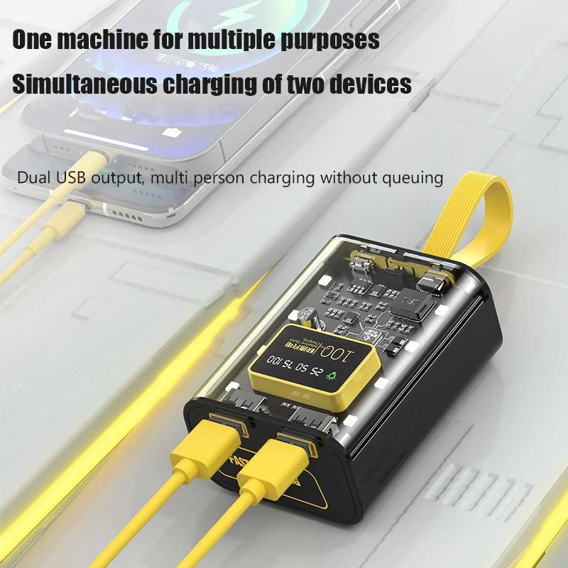 Корпуса для Power Bank 18650 DIY, Коробка для хранения аккумуляторов, Цифровой дисплей с большим экраном, Ночная подсветка, Двойной USB-зарядный корпус