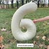 Large Milk White Number Balloons (32/40 Inch) – Ideal for Kids' Birthday Parties and Outdoor Photo Props