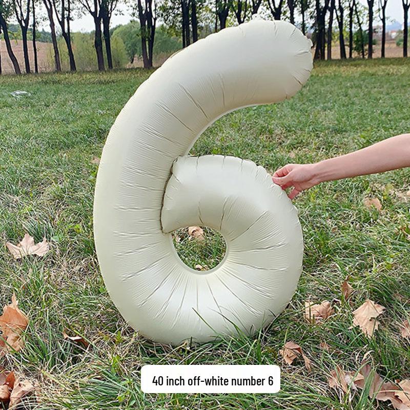 Large Milk White Number Balloons (32/40 Inch) – Ideal for Kids' Birthday Parties and Outdoor Photo Props