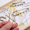 Metal Wrap-Around Large Safety Pin Brooch for DIY Handmade Jewelry Accessories