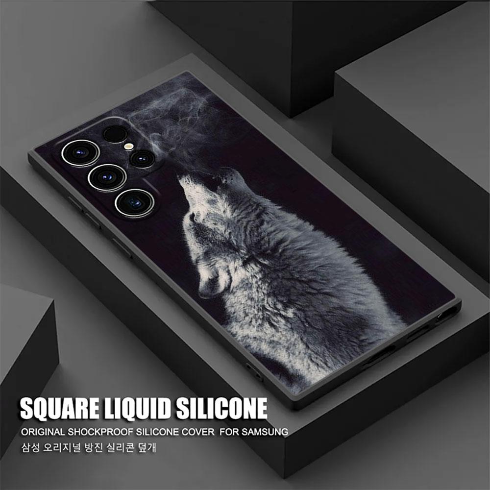 Чехол Animal S26Ultra с изображением Волка, Льва, Тигра для Samsung Galaxy S26 S25 S24 S23 S20 S21 FE S22 Ultra S25 Plus 5G Мягкая крышка для телефона