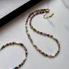 Colorful Crystal Retro Necklace with Freshwater Pearls and Natural Stones for Women