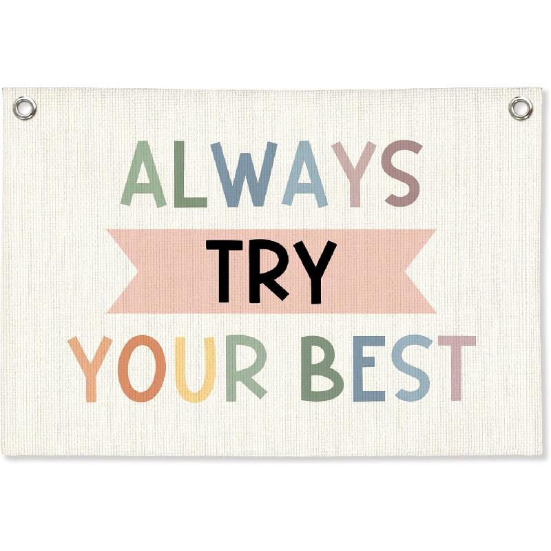 Винтажный Декор Стены Классной Комнаты, Вывеска Добро Пожаловать, Ретро Баннер-Флажок на Холсте для Игровой Комнаты, Детской Комнаты, Нейтральное Настенное Искусство для Комнаты Малыша, Мальчиков