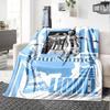 Messi Personalized Name Blanket Throw Customizable Blanket Ultra-Soft Great for Sofa Bed Office Chair Nap Four Seasons Multipurpose