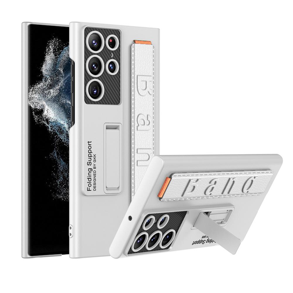 For Samsung Galaxy S24 S23 S22 Ultra Plus Case Ultra-thin Matte Bracket Wristband Holder All-inclusive Shockproof Case Accessory