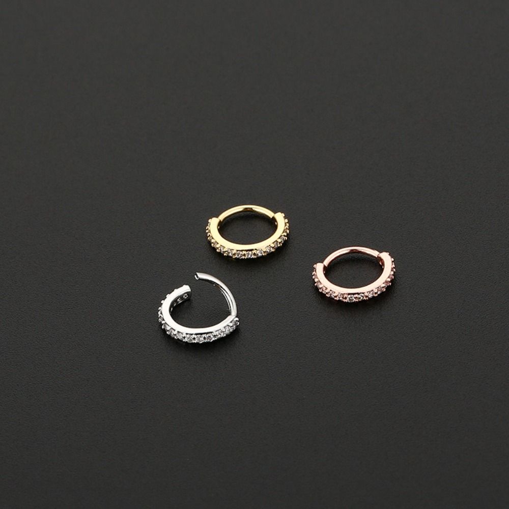 Гипоаллергенный Круглый Циркониевый Пирсинг Носа Хряща Хеликса Персональности Женщины