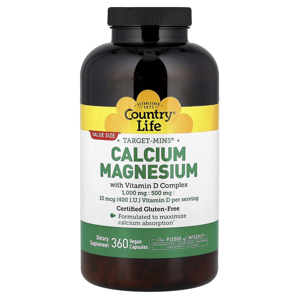 Target-Mins Calcium Magnesium, Vitamin D Complex, 360 Veggie Capsules