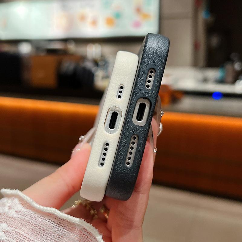 Чехол из матовой кожи TPU с принтом банта для iPhone 16 Pro Max 15 Plus 14 Pro 13 12 11, однотонный, тонкий, ударопрочный, мягкий чехол для телефона