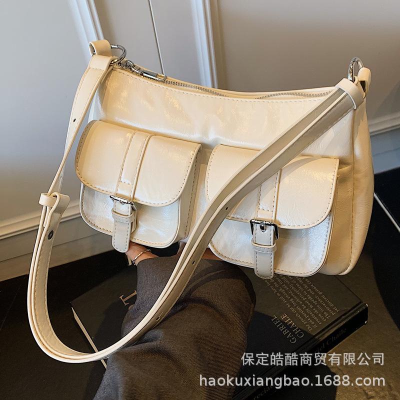 Premium sense niche bag women's large capacity 2025 new spring and summer retro shoulder underarm bag work commuter bag