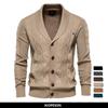 AIOPESON Cotton Cardigan Men Casual Single Breasted Solid Color Business Mens Cardigans New Winter Fashion Sweater Men
