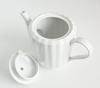 White Tableware: Shatter-Resistant Reinforced Porcelain Pure White Tiara Frill Teapot, 600cc