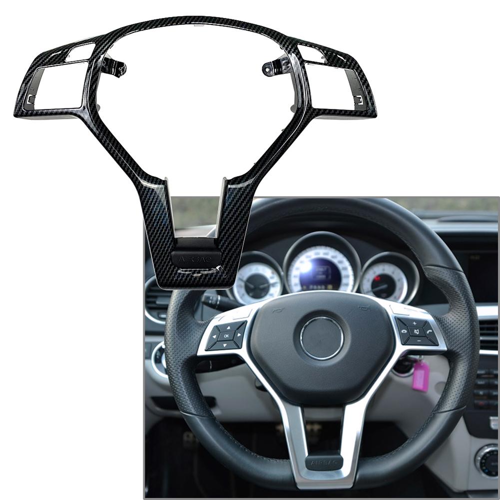 Car Steering Wheel Cover ABS Decorative Trim For Mercedes Benz CLA/ SLK/ E/ C/GLA-CLASS C117 C207 C172 C218 W204 W212 X156