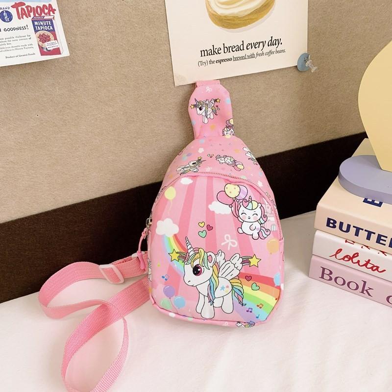 Fashionable Nylon Childrens Chest Bag Vibrant Cartoon Design For Gender Neutral Ages 3 To 6