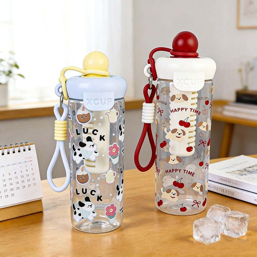 High-Capacity Water Bottle 600ML Drinking Cup Cute Water Cup for Boys and Girls