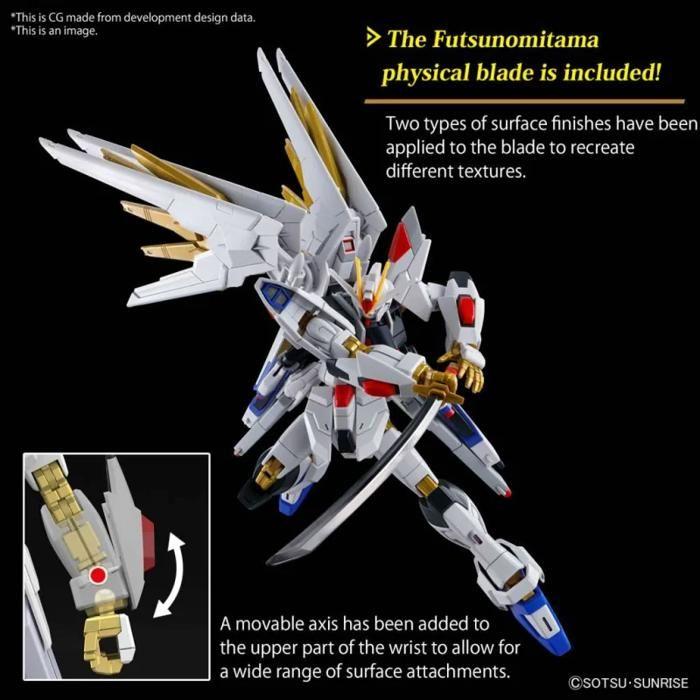 Modèle en plastique - BANDAI SPIRITS - Mighty Strike Freedom Gundam - Échelle 1/144 - Poses dynamiques - Autocollants métalliques 3D