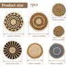 7 pcs circular Bohemian woven wall basket decoration handmade woven wall decoration home hanging Bohemian wall decoration party
