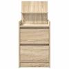Nightstand with 2 Drawers Sonoma Oak Finish 38 x 34 x 80 cm