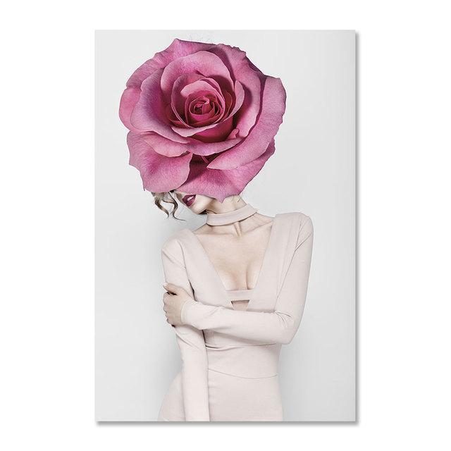 Новое поступление, большой размер, настенное искусство, современная мода, цветочная обложка, лицо, золото, длинные волосы, женщина, холст, декоративная живопись для гостиной