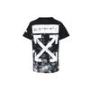 Off-White Fireworks And Galaxy Splatter Short Sleeve T-Shirt Unisex Tops Black OMAA002F176200179901
