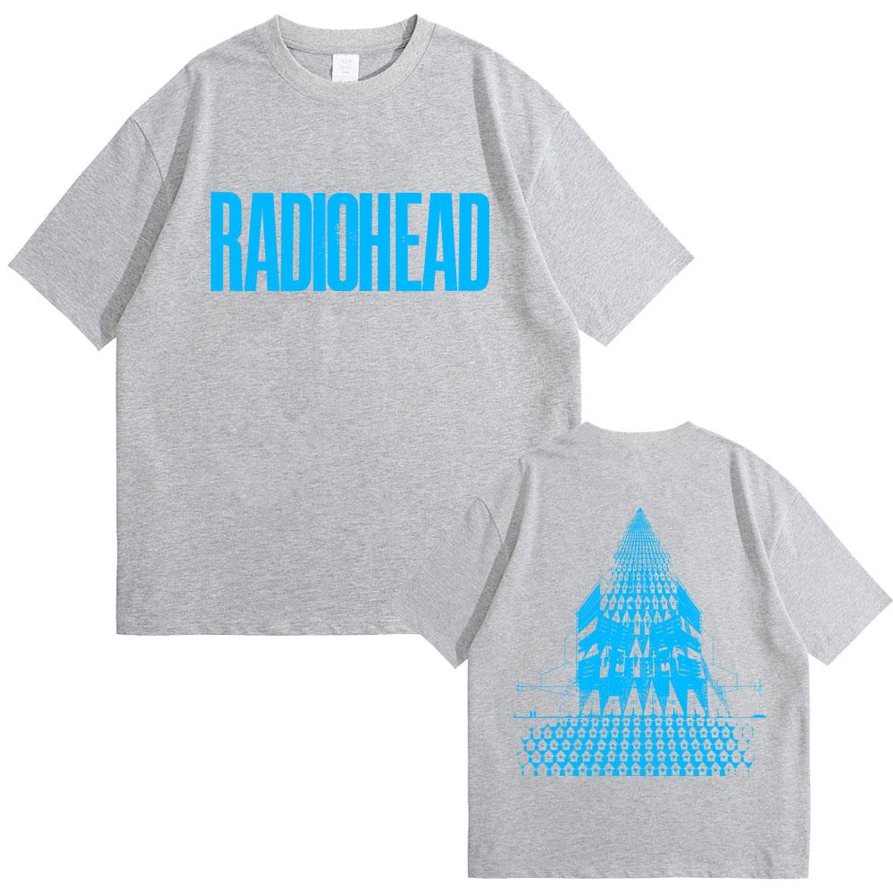 Radiohead Возвращение на сцену Европейский тур Футболки Мужские Женские Хип-хоп Рок Футболка Мужская Мода Оверсайз Футболки Уличная мода