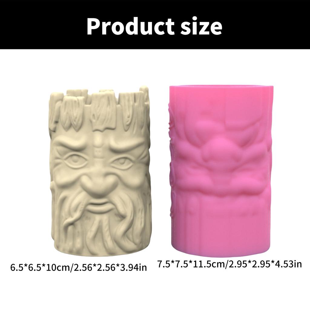 Silicone Vase Molds Succulent Planter Mold Tree Stump Elder Shape Silicone Flowerpot Mold Suitable for Crafting Vase