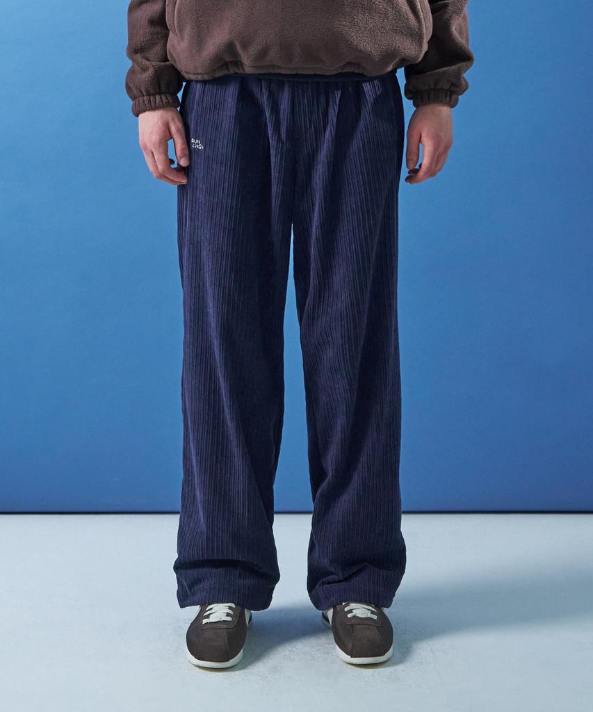 MOONSUN M.C Unisex, Corduroy Sweat Pants / Navy