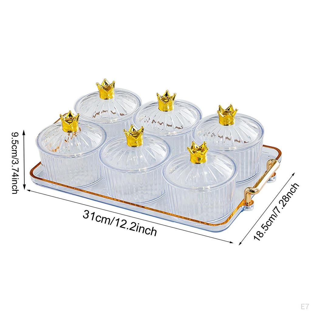 Dried Fruit Plate Appetizer Serving Tray Luxury Divided Platter Condiment for Living