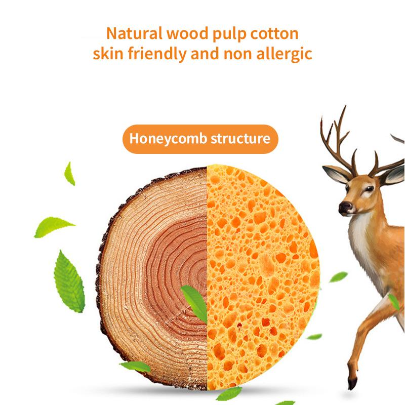 10 шт. Куркума отшелушивающее очищающее средство для лица спрессованная губка из натуральной древесной целлюлозы целлюлозная губка целлюлозная губка для тела