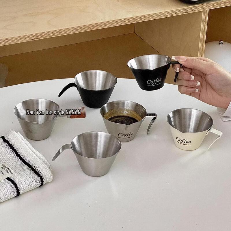 Qiwei 304 Stainless Steel Espresso Measuring Cup with Scale