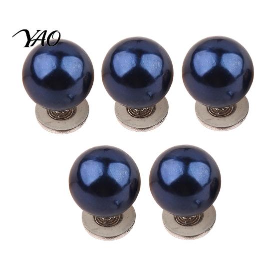 Quick Fix Buttons for Sewing 5Pcs Fake Pearl Clothing, Removable Decorative Brooch Pins, No Cardigans Sew Safety Pins Shirt Neckline Embellishment,