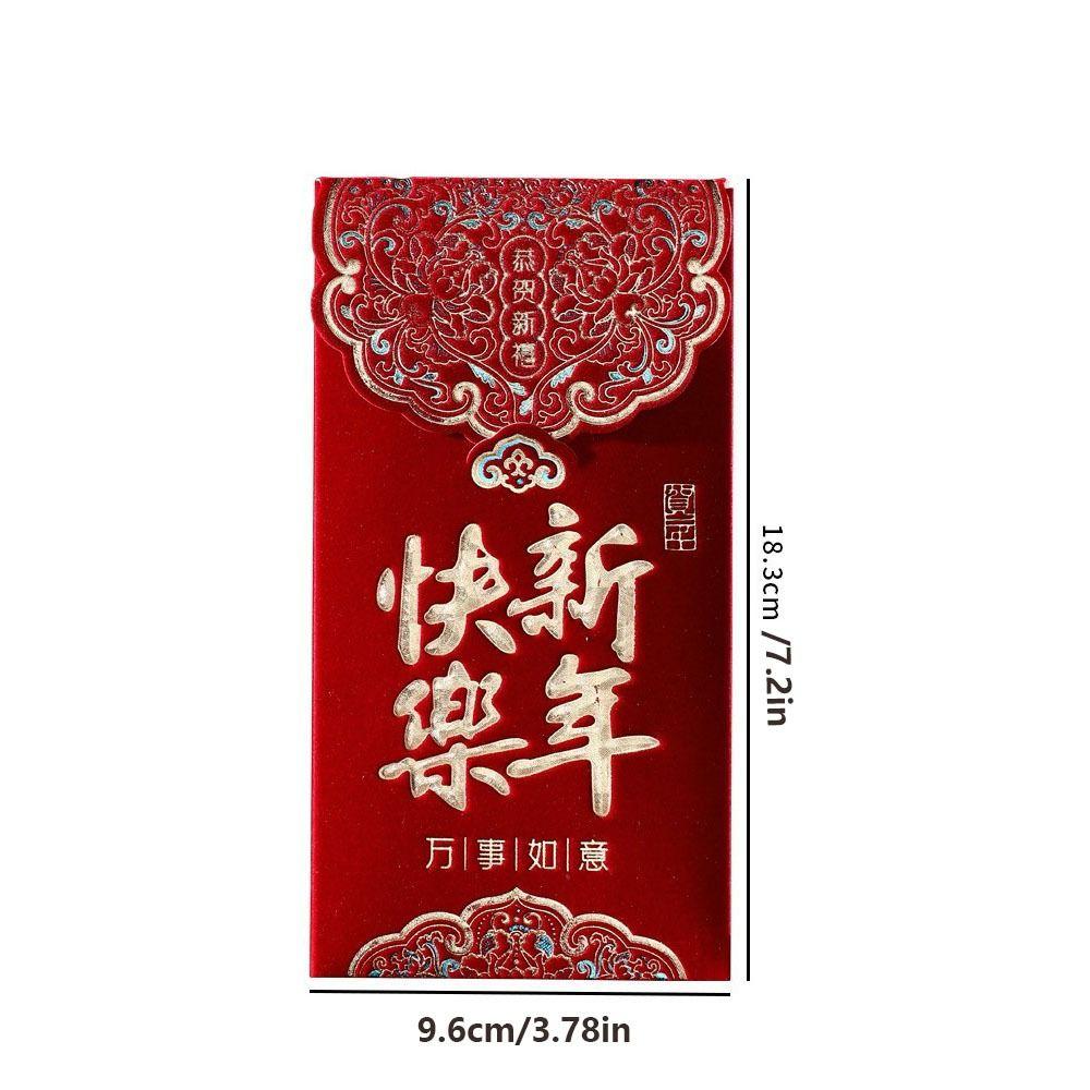 3pcs Multiple Patterns Wedding Red Envelope Tassel Design Best Wishes 2026 Money Pocket Embroidery Luck New Year Red Envelope