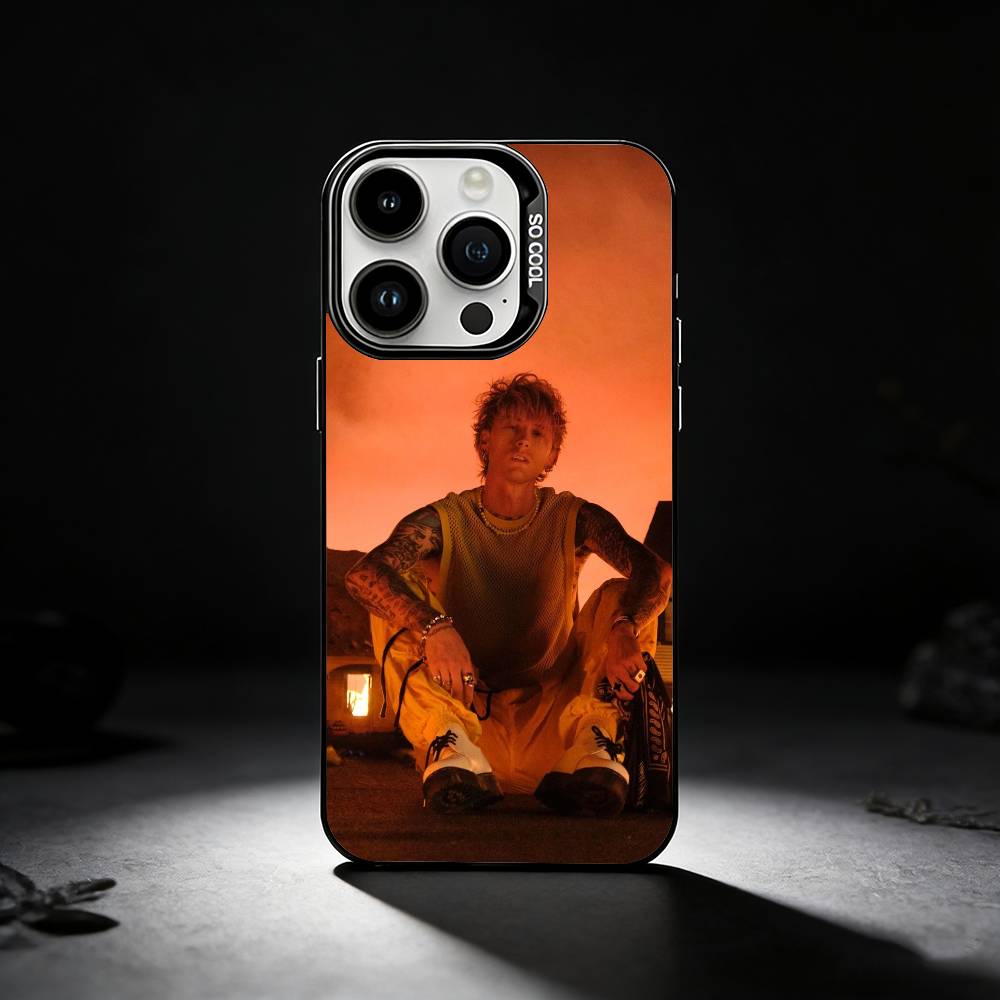 MGK L-Lost Americana Phone Case For iPhone 17,16,15,14,13,12,11 Plus,Pro Max,XS,Colored silver phone case