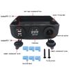3 Hole Tent Plug Voltmeter, Car USB Charger, Universal, 12V, 24V, Car Lighter Power Adapter, Accessories
