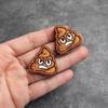 10Pcs Mini Poop Angry Expression Embroidery Patch DIY Creative Applique Backpack Sewing Patches